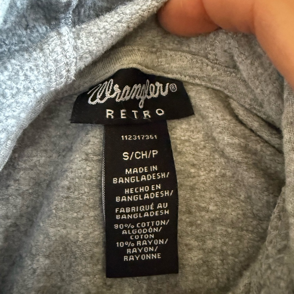 Wrangler Light Gray Retro Pullover Hoodie - Picture 4 of 4